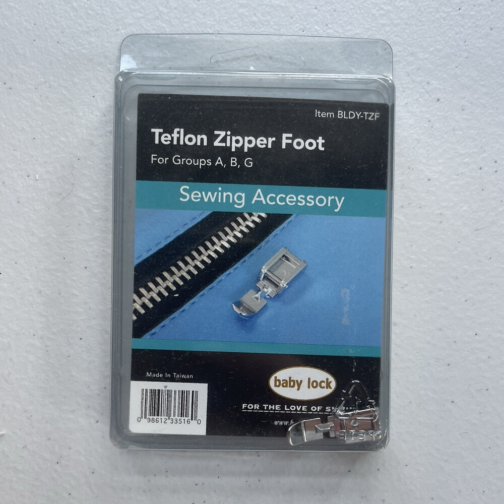 BABY LOCK TEFLON ZIPPER FOOT SEWING ACCESSORY FOR BABY LOCK MACHINES - BLDYZ7F